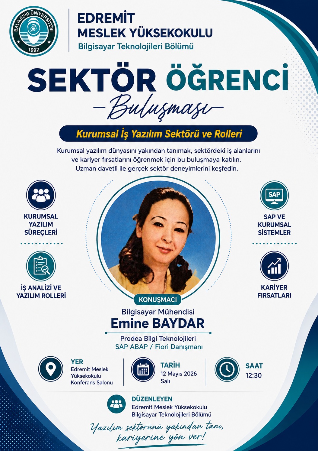Bilgisayar Programcılığı Programı Öğrencilerine Yönelik Sektör-Öğrenci Buluşması