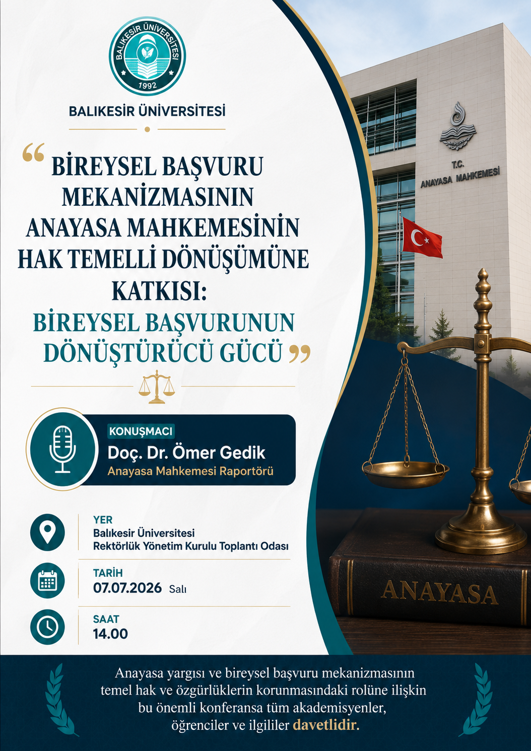 "Bireysel Başvuru Mekanizmasının Anayasa Mahkemesinin Hak Temelli Dönüşümüne Katkısı : Bireysel Başvurunun Dönüştürücü Gücü"  