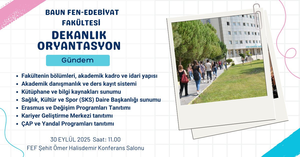 FEF- Dekanlık Oryantasyon Eğitimi