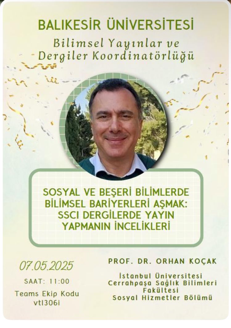 Sosyal ve Beşeri Bilimlerde Bilimsel Bariyerleri Aşmak: SSCI Dergilerde Yayın Yapmanın İncelikleri