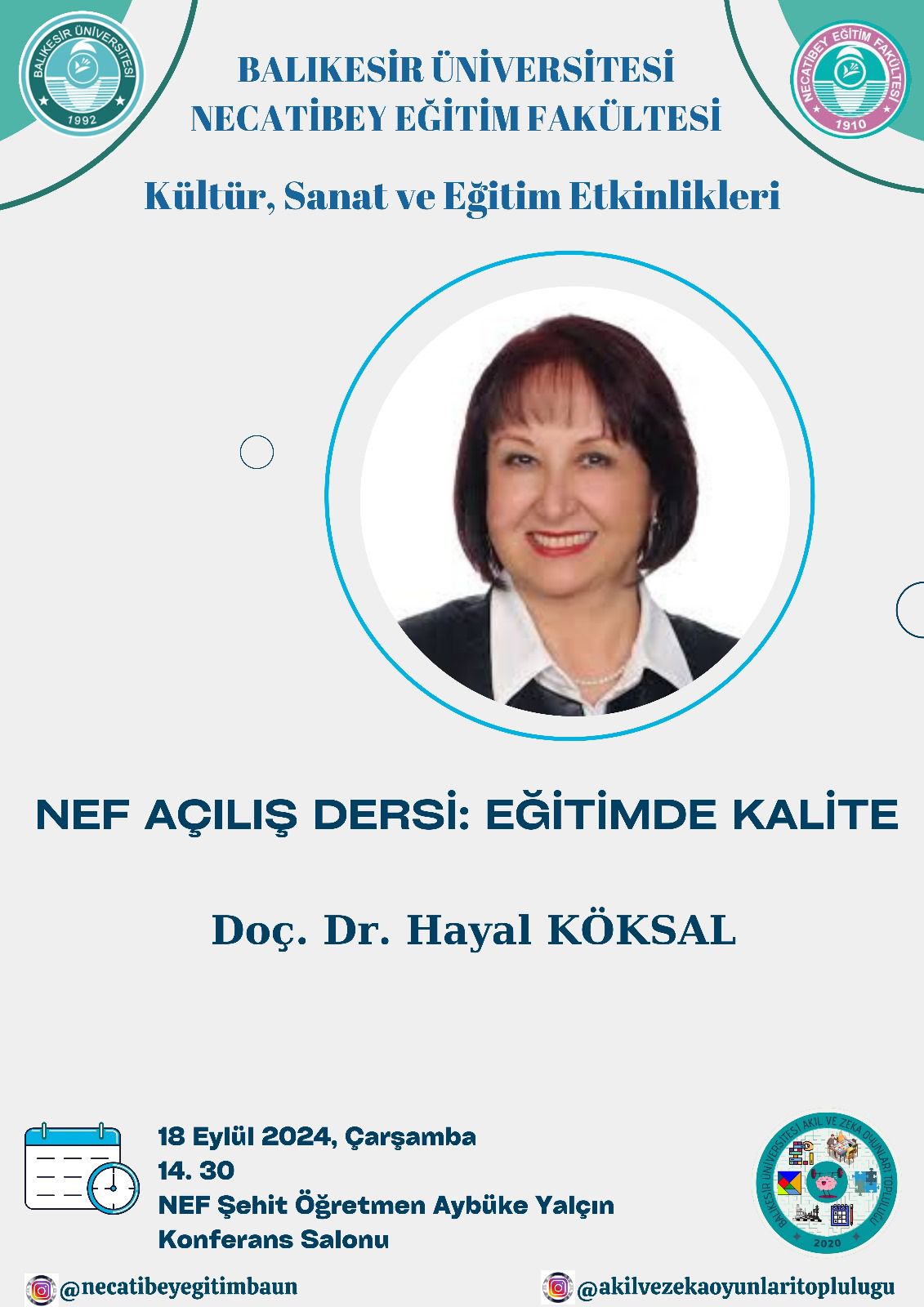 Nef Açılış Dersi: Eğitimde Kalite