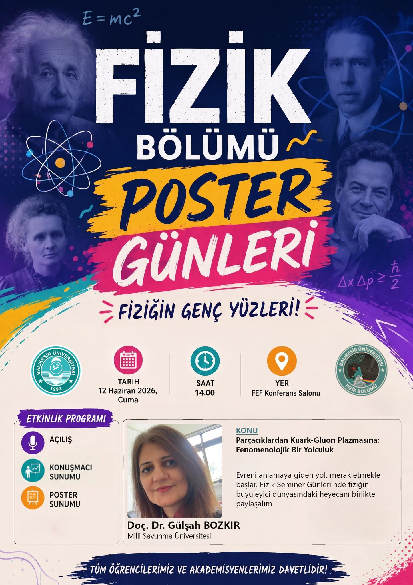 FEF-Fizik Bölümü Poster Günleri ve Fiziğin Genç Yüzleri semineri