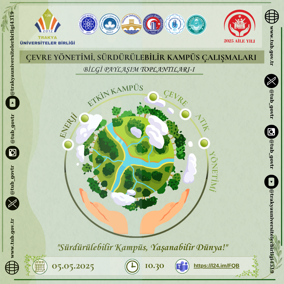 Çevre Yönetimi, Sürdürülebilir Kampüs Çalışmaları Bilgi Paylaşımı Toplantısı-I