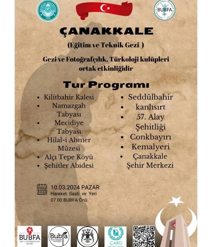 BUBFA ÇANAKKALE GEZİSİ