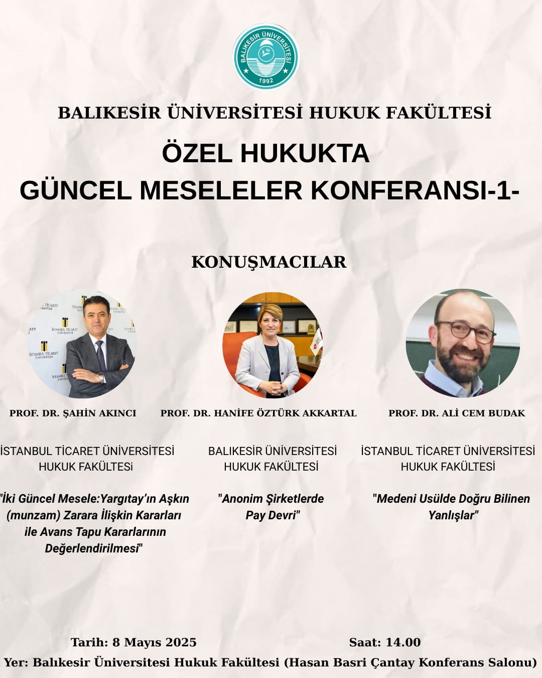 Özel Hukukta Güncel Gelişmeler Konferansı