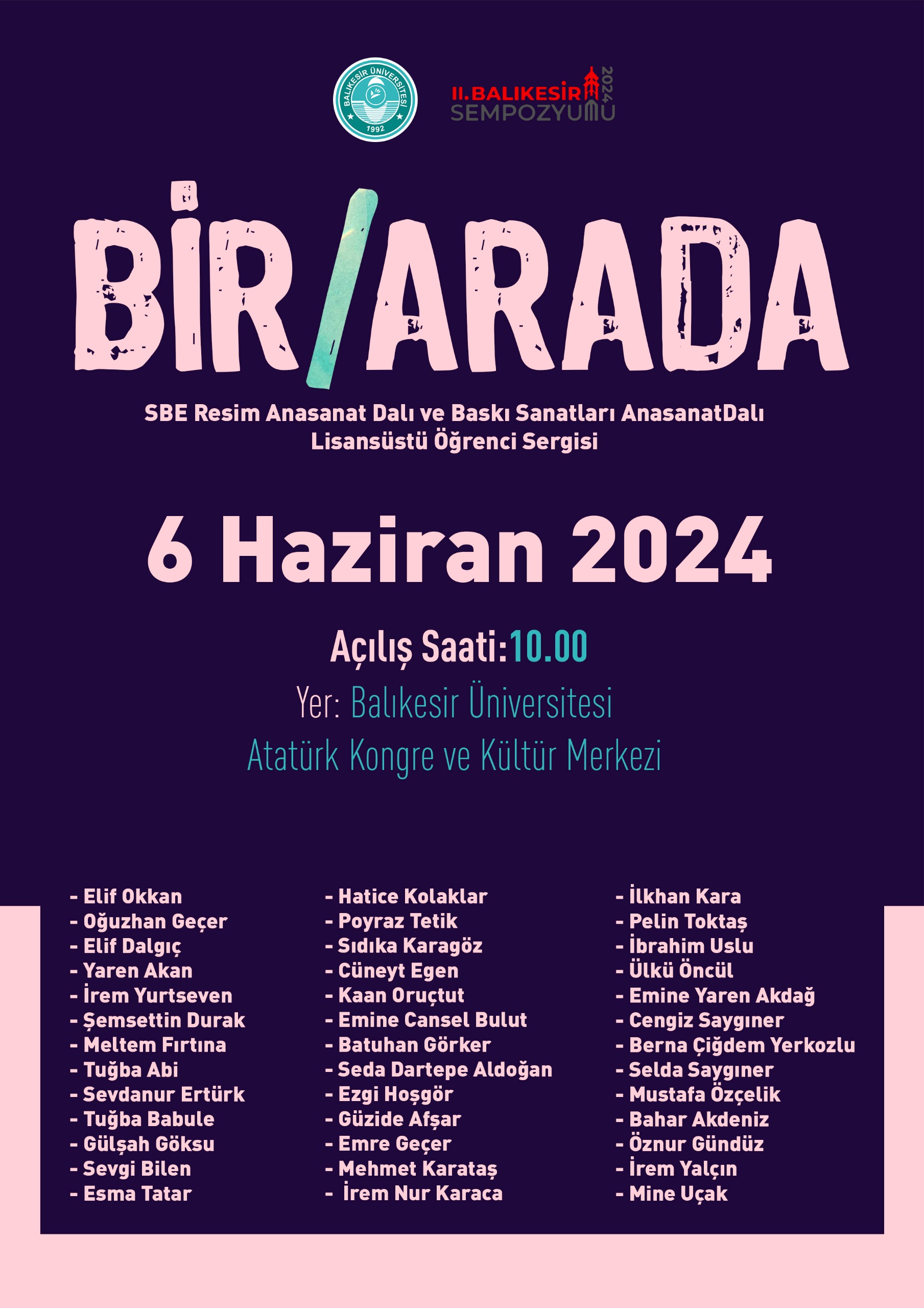 BİR/ARADA SBE Resim ve Baskı Sanatları Anasanat Dalı Lisansüstü Öğrenci Sergisi