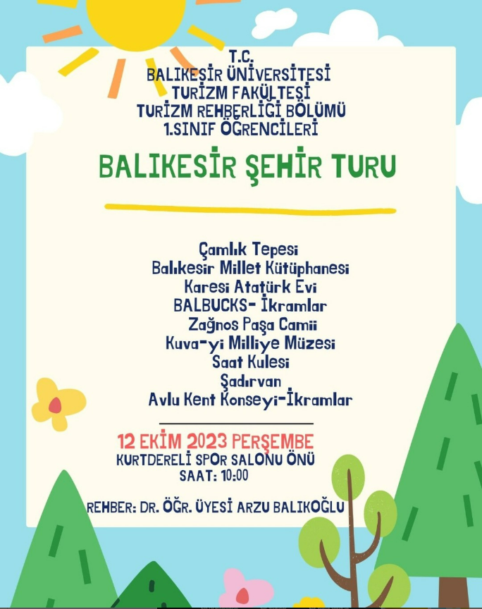 Balıkesir Şehir Turu/Uygulama&Eğitim Gezisi